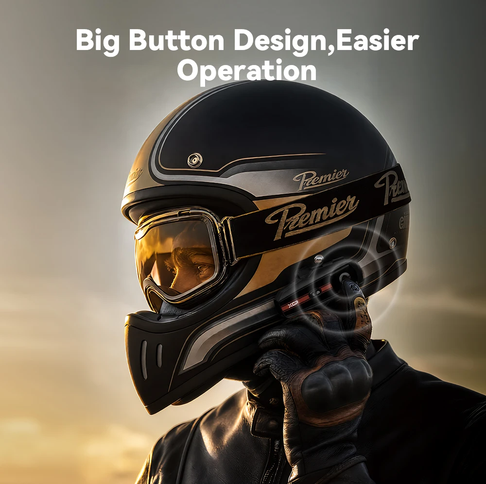 Motorrad Intercom Headset Bluetooth Wasserdicht Für 2 Fahrer_voghion.com
