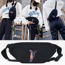 

Incomplete Feathers Print Waist Bag Outdoor Sport Chest Pack Unisex Fashion Running Phone Bag Motorcycle Crossbody Shoulder Pack