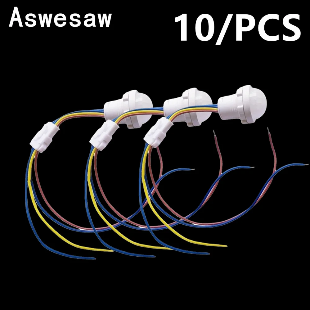 

Aswesaw 6PCS PIR Sensor Detector Smart Switch 110V 220V LED PIR Infrared Motion Sensor Detection Automatic Sensor Light Switch