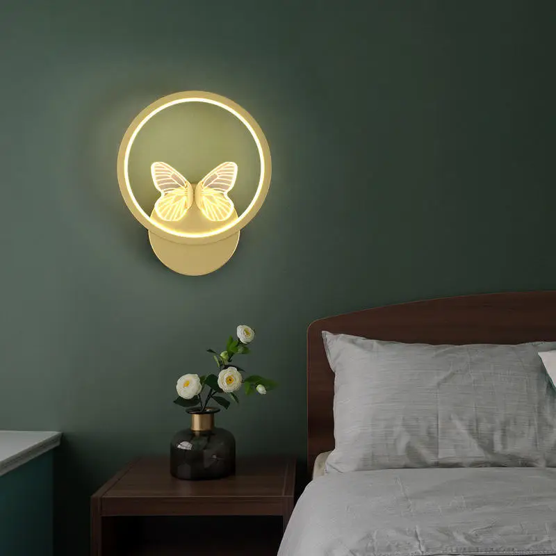 

Decorative Butterfly Lights LED Wall Light Home Living Room Bedroom European Favorite Loft Wall Mounted Wall Lamp