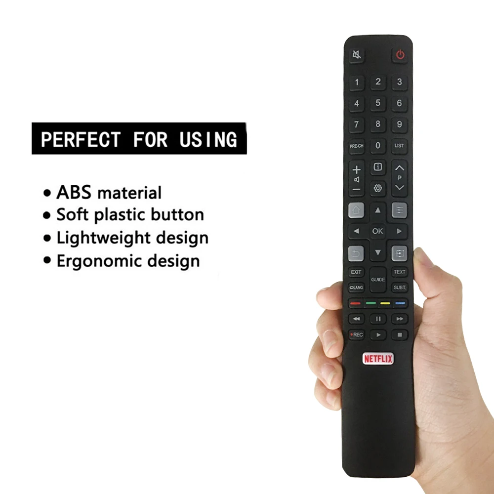 Universal Replacement TCL TV Remote Control RC802N for TCL Thomson Smart TV Remote Control 4K LCD LED TV with NETFLIX Button