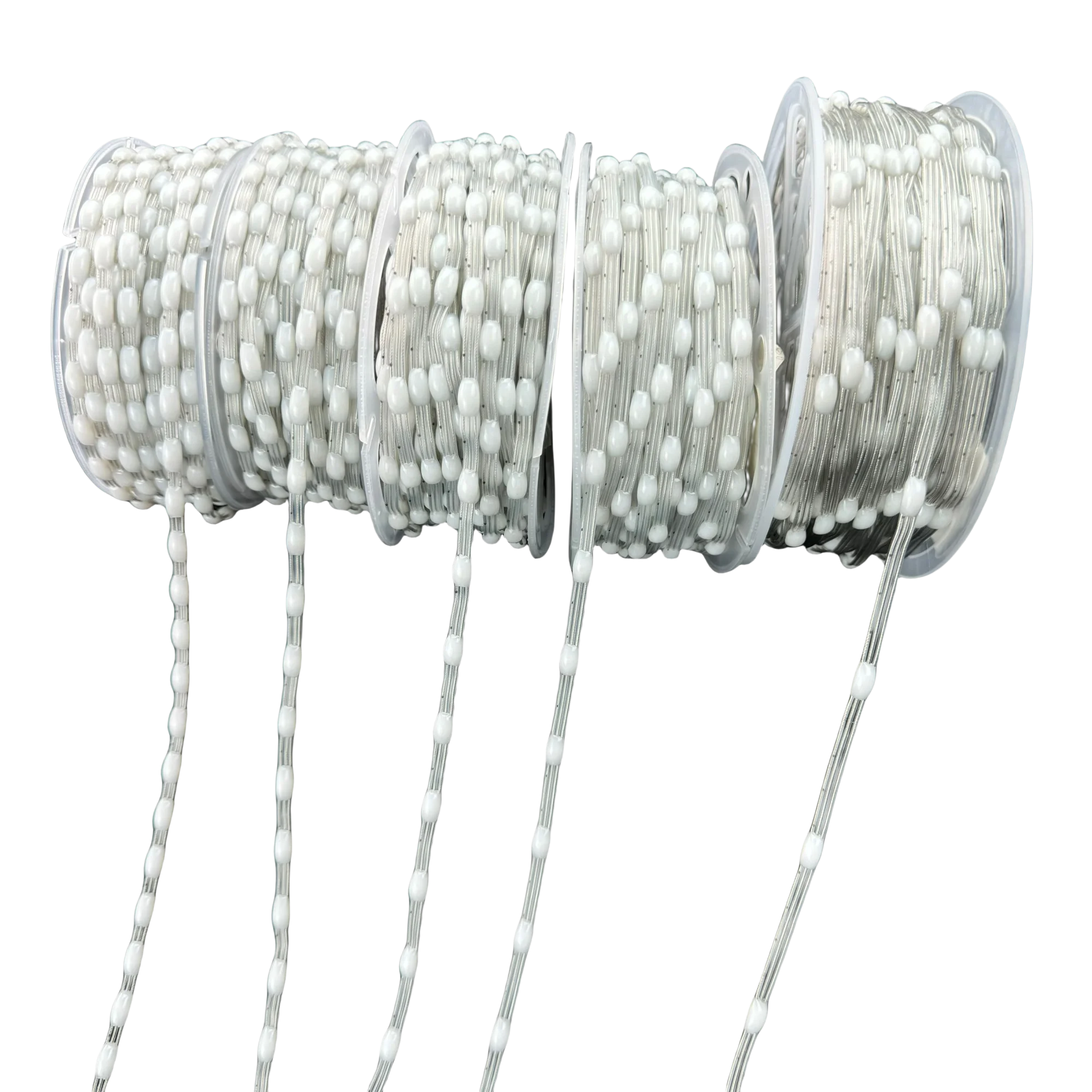 DC5V/12V 1000ct Pixels 1.5cm-20cm Pitch WS2811 LED Seed Pixel String Light RGB IC Addressable Full Color IP67 3Pin Clear Wire