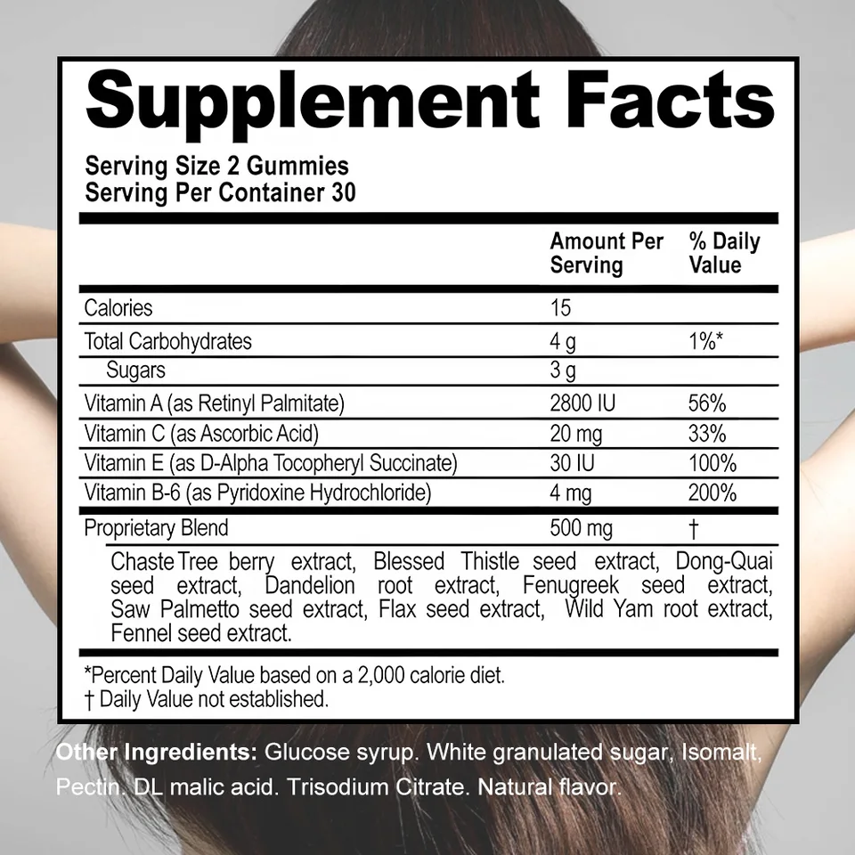 Natural Women's Breast Development Gummies for Health