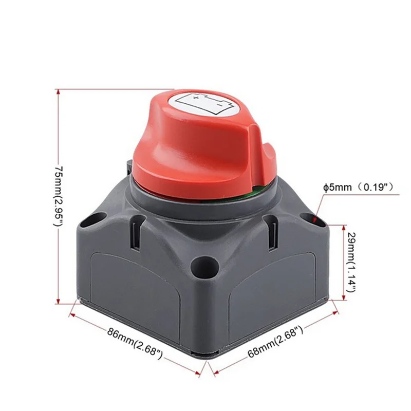 Dual Battery Selector Switch Disconnect for Marine Boat Rv Vehicles 1 2