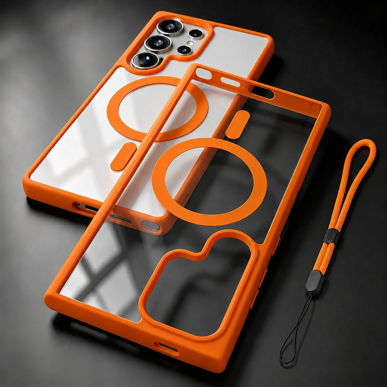 Magsafe Transparent Acrylic Lanyard Phone Case