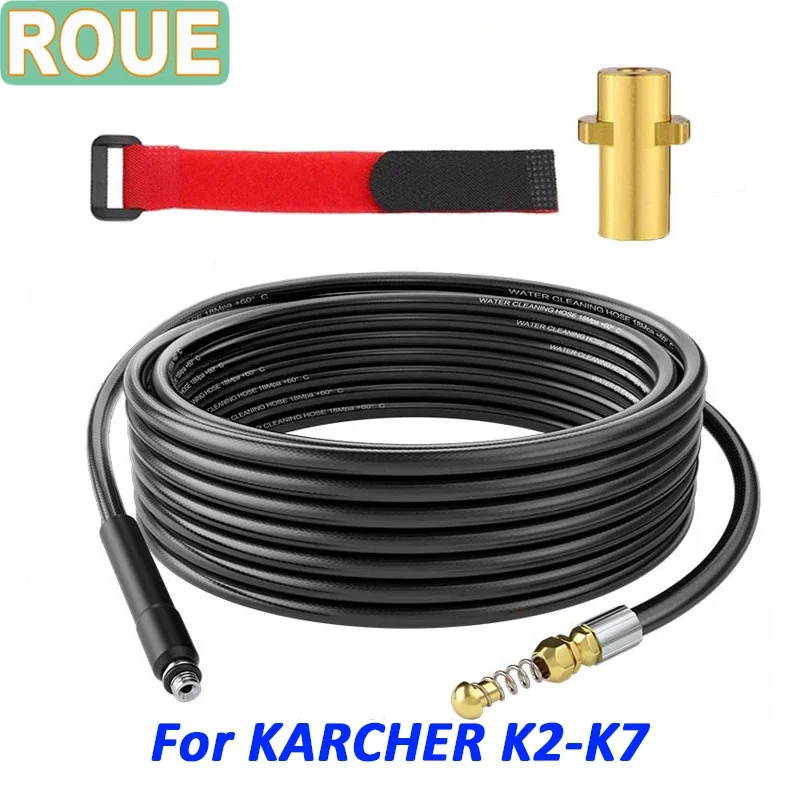 Roue Tubo Per Fognature E Fognature Unblocker Cavo Di Pulizia Ugello Per Tubo Flessibile Ad Alta Pressione Tubo Di Lavaggio Alto Per Karcher K2 K3 K4 
