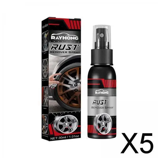 

5xMultipurpose Car Rust Remover Spray for Door Handles Bikes Trucks 30ml in Box
