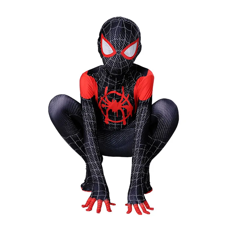 

New Miles Morales Far From Home Cosplay Costume Zentai Spiderman Costume Superhero Bodysuit Spandex Suit for Kids Custom Made