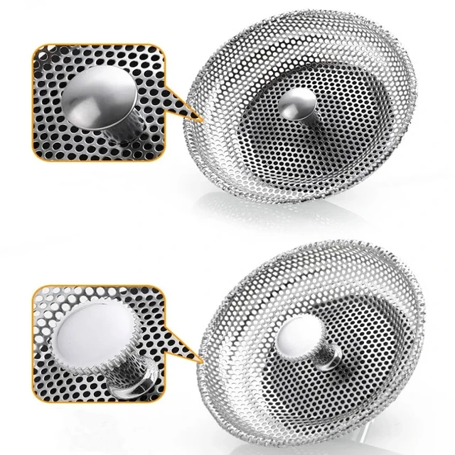 Acciaio inossidabile Piscina Vasca da bagno Tappo raccogli capelli Tappo lavello Filtro per rifiuti Tappo Scarico a pavimento Cucina Accessori per il bagno Strumenti 2