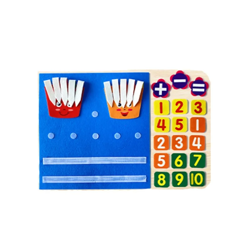 Felt Learning Board Children Educational DIY Toy Addition Subtraction Finger Arithmetic Teaching Enlightenment Board