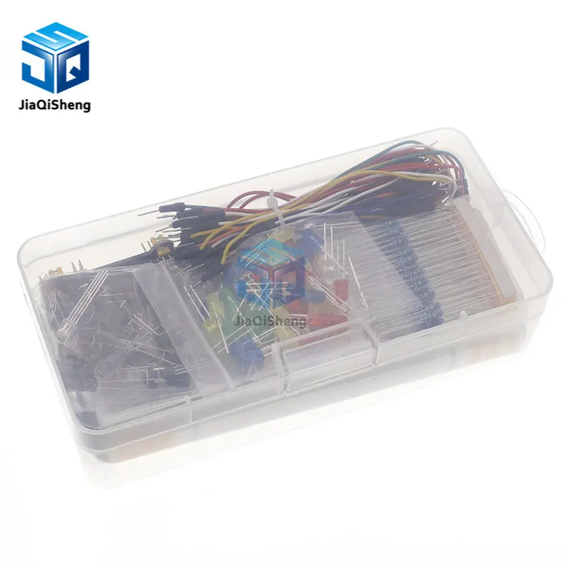Starter Kit Di Base Per Componenti Elettronici Con 830 Punti Di Collegamento Breadboard Cavo Resistore Condensatore Led Potenziometro Imballaggio Scat