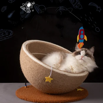 Sisal Cat Scratching Board Protect Furniture Grinding Claw Toys Oval cratching Bowl for Indoor Kitten Cats Nest Bed Pet Supplies 2