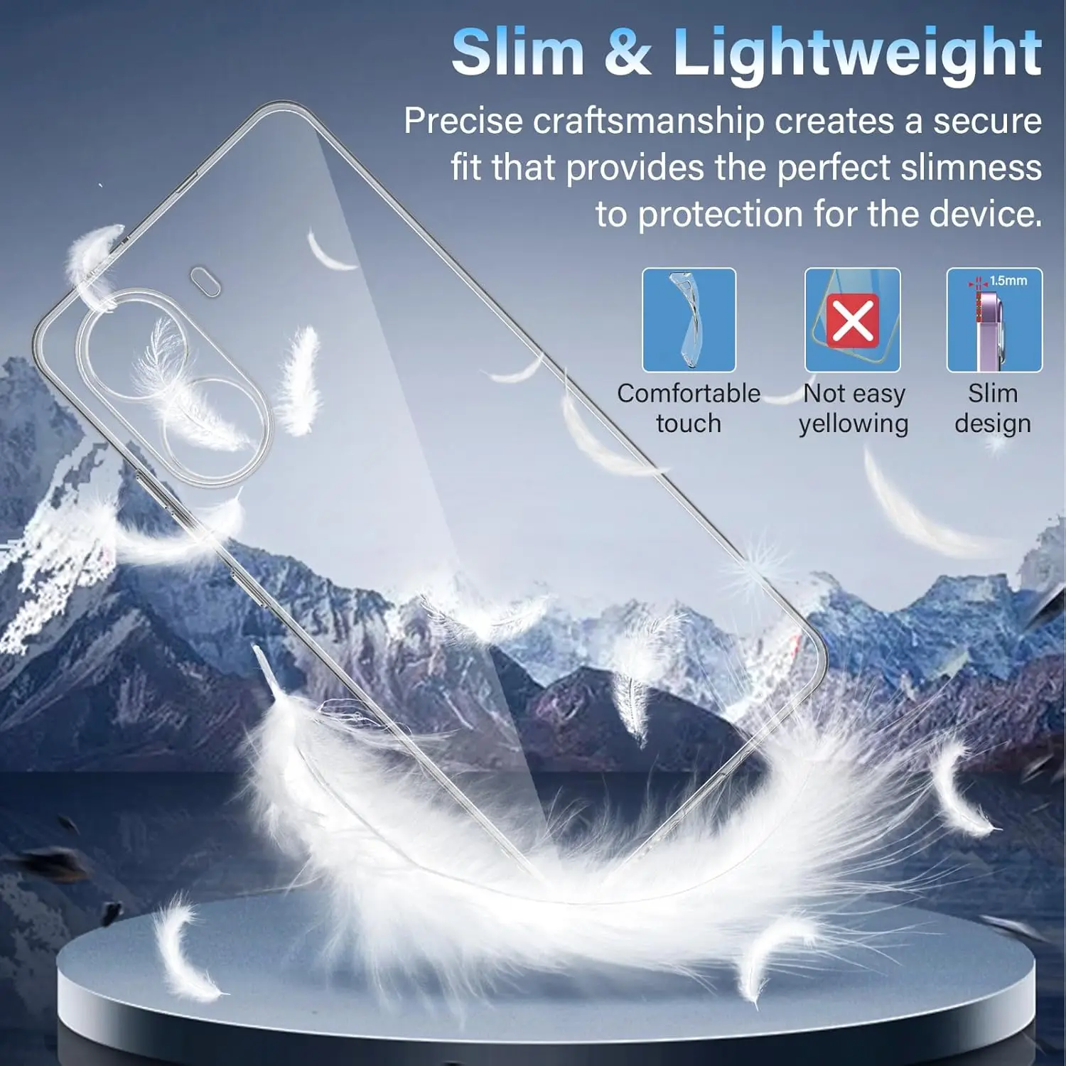 Ultra Thin Transparent Phone Protective Cover