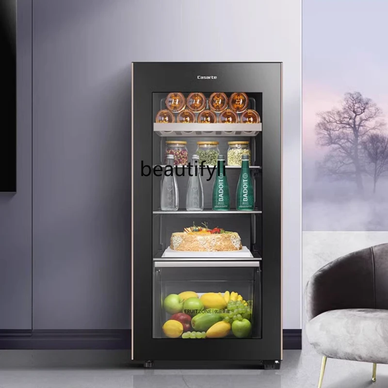 Home Office Refrigerated Cabinet Ice Bar Tea Drinks Fruit Fresh Cabinet Mini Refrigerator