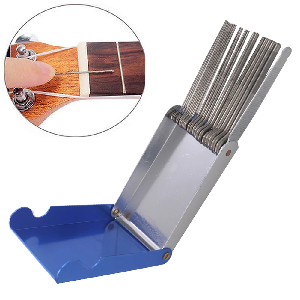 

23pcs Guitar /Nut Slotting /File Saw Rods Slot Filing Repair Tools Kit Stainless Steel String Saw Rods Set For Nut Slotting