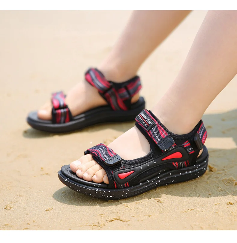 girl princess shoes Spring Summer Brand Kids Sandals Boys Girls Beach Shoes Breathable Flat Sandals PU Leather Children Outdoor Shoes Size 28-41 extra wide children's shoes