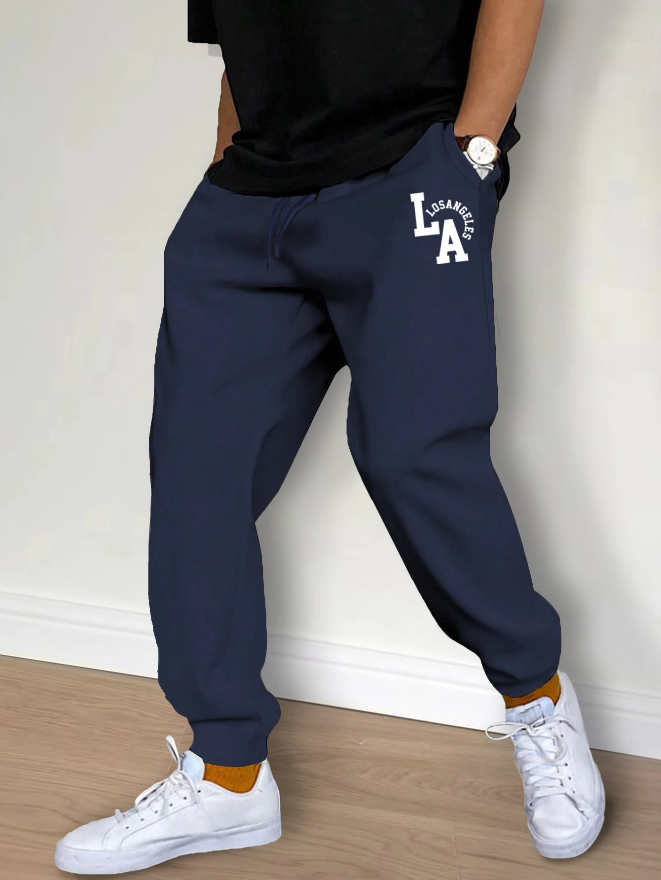 Men's Casual Pants Fashion Drawstring Casual Pants Joggers Workout Running Gym Fitness Sports Trousers Streetwear Trousers S-3XL 5