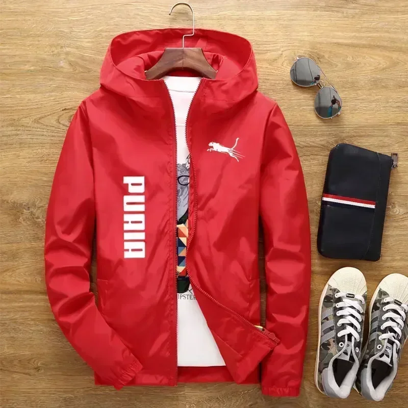 Men's Outdoor Thin Casual Hooded Zipper Windbreaker, Spring and Autumn Windproof and Waterproof Fishing Mountaineering Jacket - Image 5