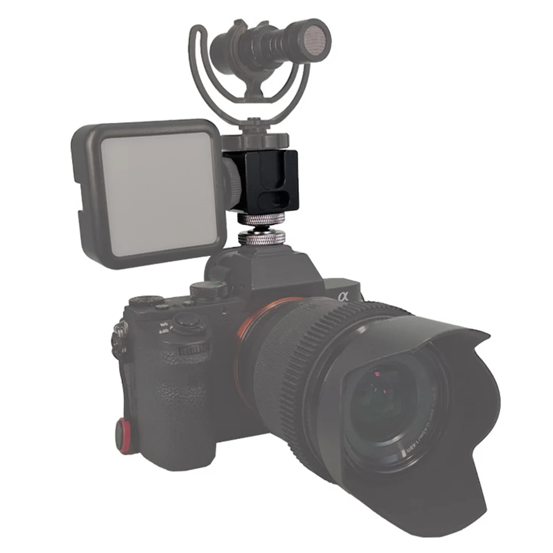 Aluminium Kamera Hot Shoe Mount Adapter Video Triple Kalten Schuh Halterung Licht LED Monitore Mikrofone Studio Flash Video Kamera – Detail 27
