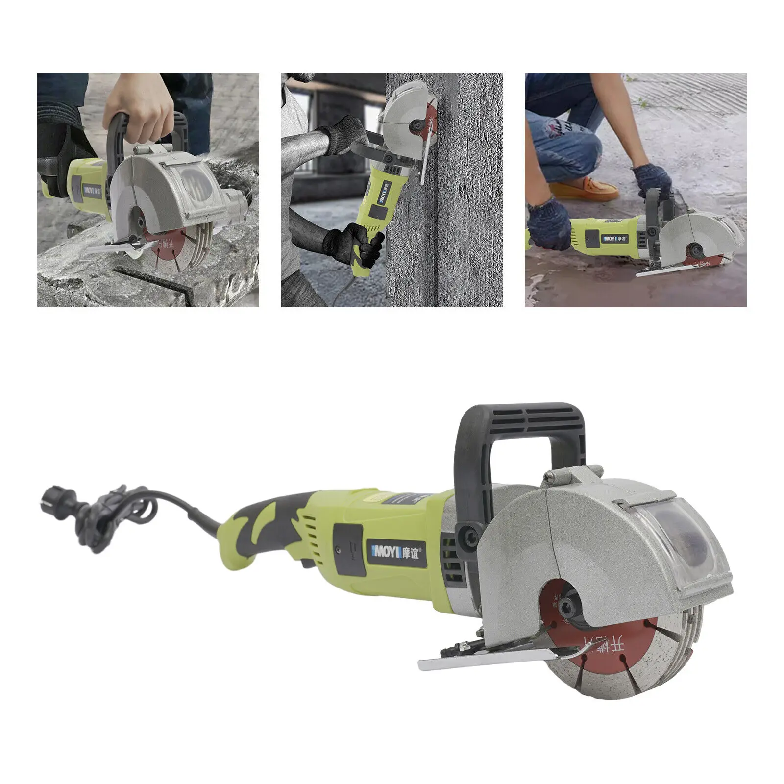 Coupeur électrique de rainure de mur de 4000W coupe fendue 125mm 5 disques de coupe