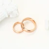 Tungsten Carbide Engagement Rings for Men Women Rose Gold Color Wedding Bands Beveled Edges Matted Finish Comfort Fit 4