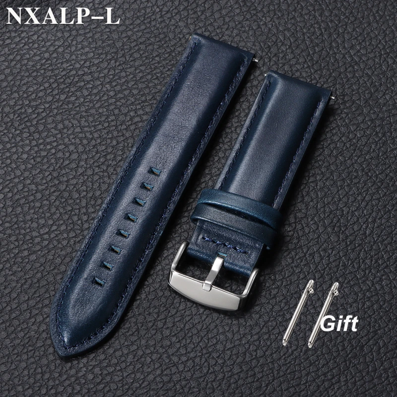 Vintage Genuine Cowhide Leather Quick Release Watch Strap - Premium Watchband Bracelet
