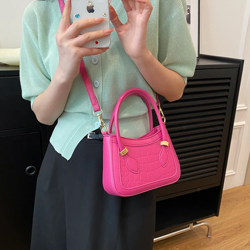 Shoulder Bag Black Handbag Trend Design PU Leather Texture 2023 New Bags for Women Hot Sale Leisure All-match Upgrade Your Style