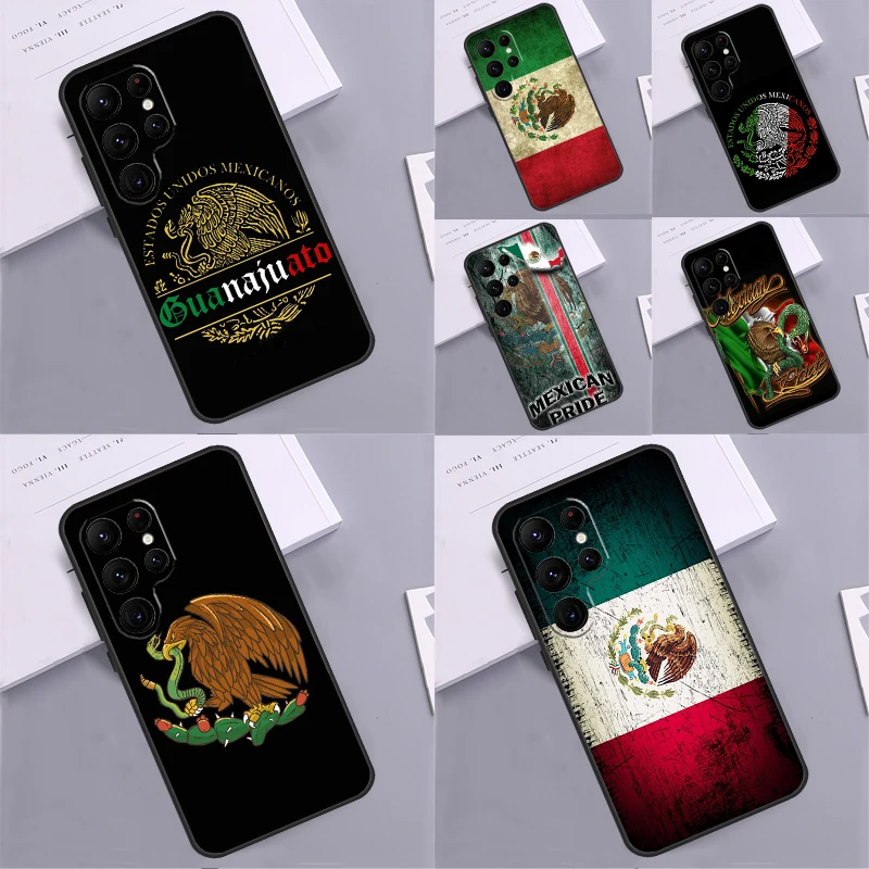 Mexican Pride Eagle Flag Capa For Samsung Galaxy S21 S22 S23 Ultra Note 20 S8 S9 S10 Note 10 Plus S20 FE Phone Case