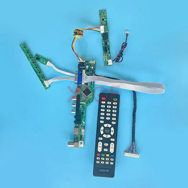 

Плата драйвера ЖК-контроллера для M240HW01 M240HW02, 24 дюйма, VGA + HDMI + AV + USB, аналоговый ТВ-сигнал, LVDS, 30 контактов, комплект «сделай сам», панель экрана 1920*1080