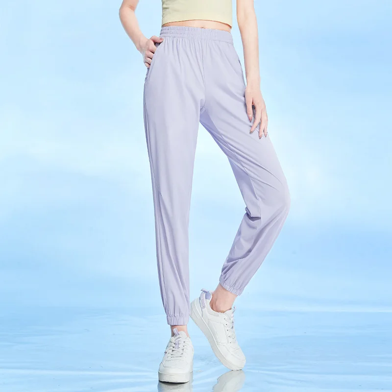 GOLDEN CAMEL 야외 하이킹 바지 태양 보호 스포츠 러닝 바지 여성용 빠른 건조 얇은 얼음 느낌 바지 2023 Summer Ne