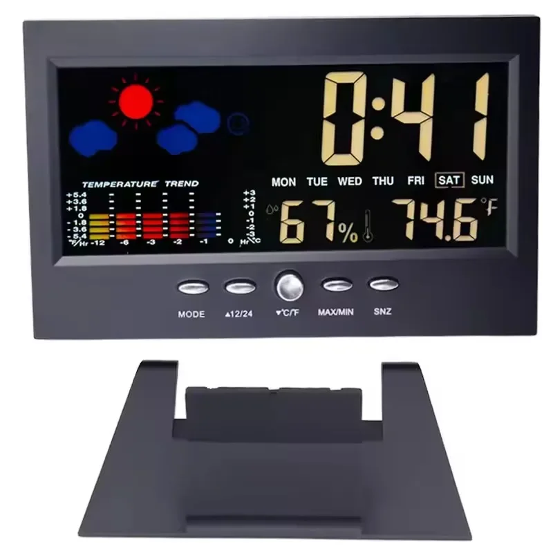 Digital Weather Station Clock Thermometer Hygrometer