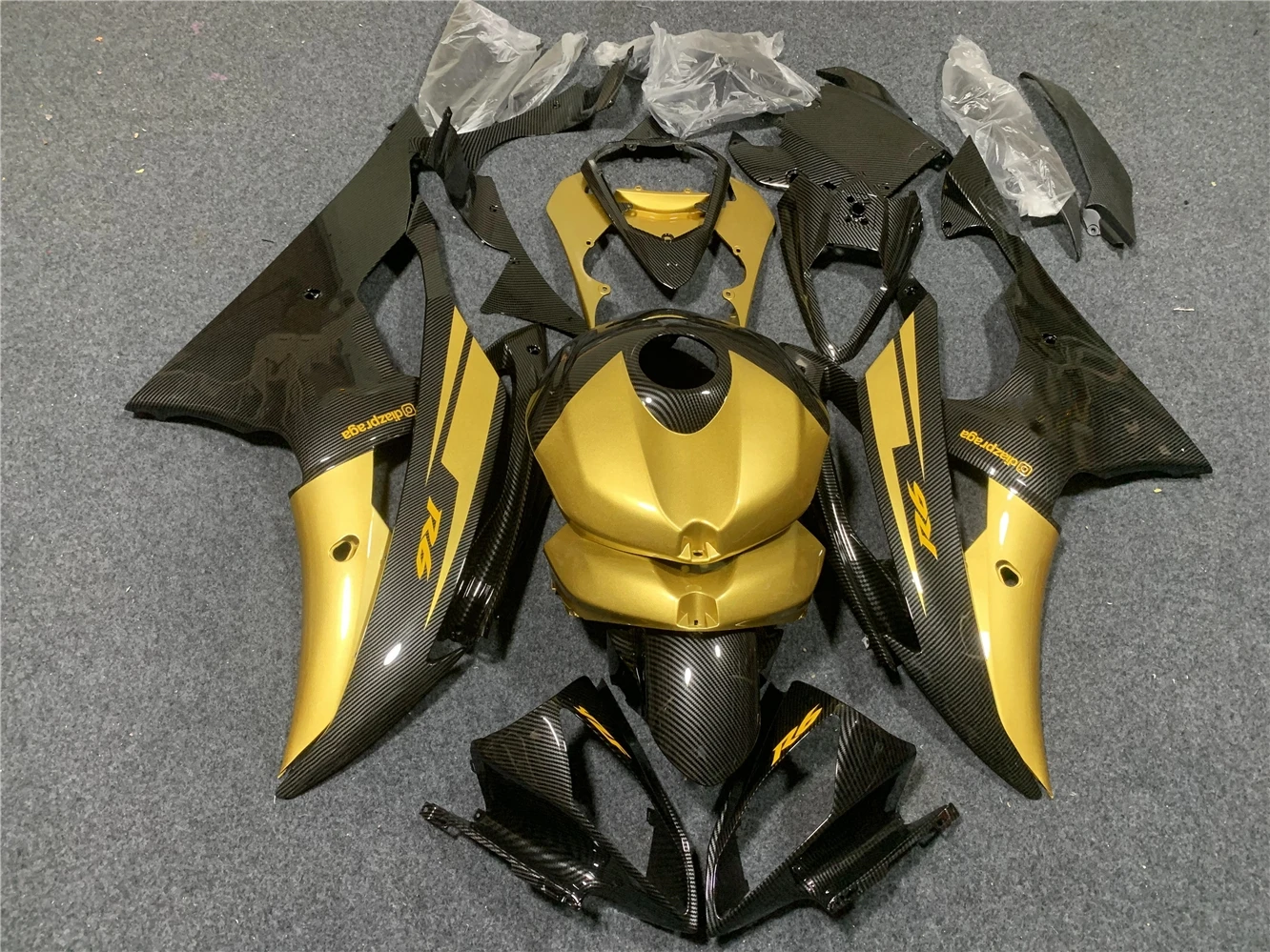 

Комплект обтекателей для мотоцикла Yamaha R6 08-16 YZF600 2008 2009 2010 2011 2012-2015 2016 обтекатель золотого цвета из углеродного волокна