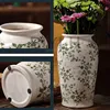 Large Ceramic Vase Round Hydroponic Flower Pot Pastoral Style Ornaments For Home Decoration  Living Room Flower Arrangement 5