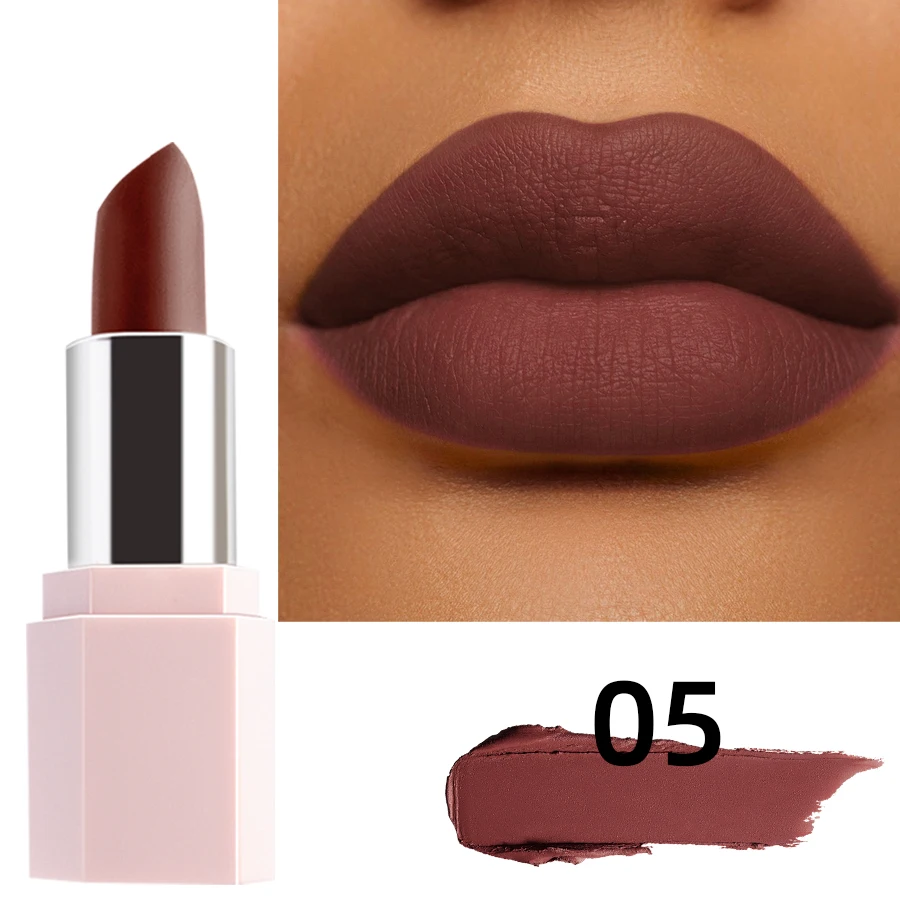 Mattes Samt Lippenstift Langhaltend Wasserfest Lippenfarbe_voghion.com