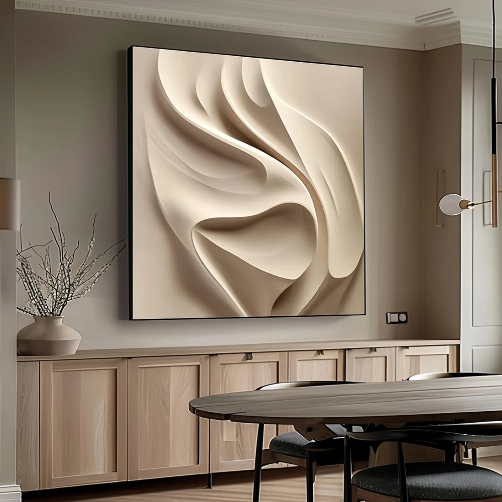 Abstract Relief Geometric Art Posters 3