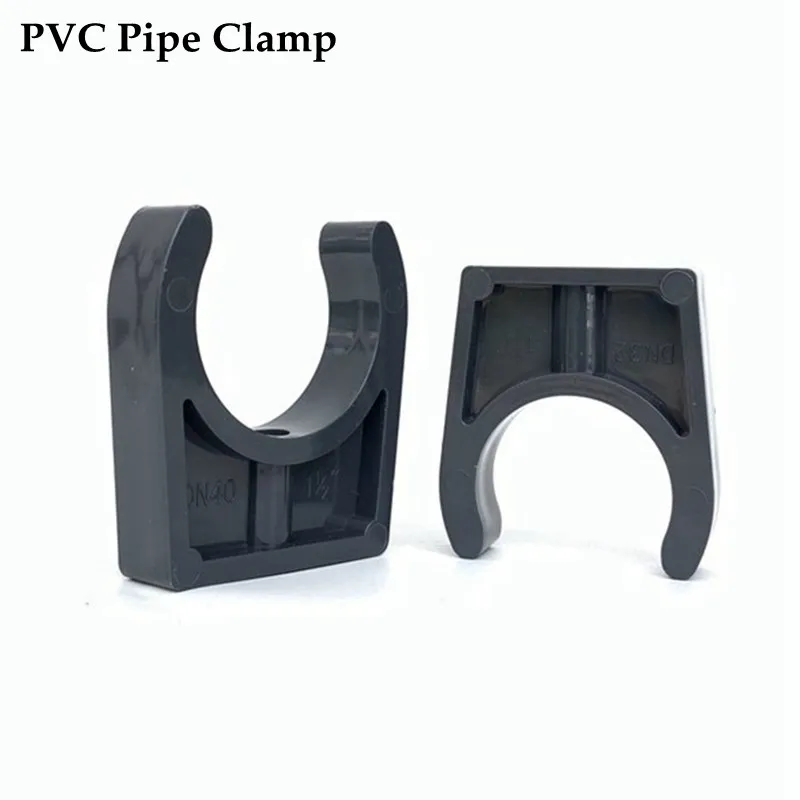 5pcs 20110mm Pvc Pipe Clamp Aquarium Fish Tank Water Pipe Clip Brace Retainer Garden Watering