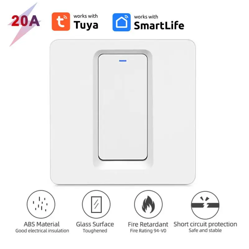 

Умный водонагреватель Tuya, настенный выключатель с Wi-Fi, с таймером и голосовым управлением, работает с Alexa Home, 20 А