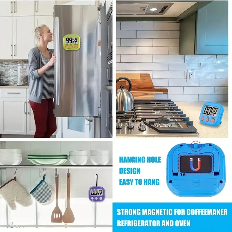 Digital Timer Multi-function LCD Display Magnetic Kitchen Baking Countdown Dormitory Learning Reminder Gift