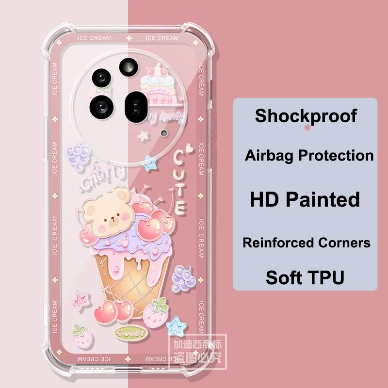Enhanced Transparent Shockproof Anti-Fall Phone Case - Slim and Soft TPU Cover