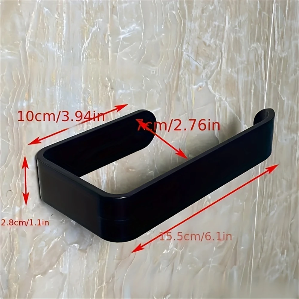 paper towel holder toilet paper rack toilet paper holder towel rack toilet roll holder paper towel rack tissue holder Wall Mounted Toilet Paper Holder 1pc No Punching Tissue Towel Roll Bathroom Towel Rack Bathroom Accessories Plastic