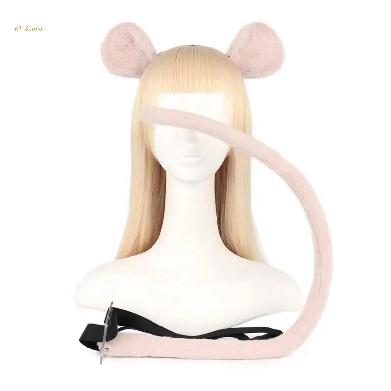 

Mouse Wolf Tail Ear Headband Set Halloween Christmas Fancy-Party Costume Toy