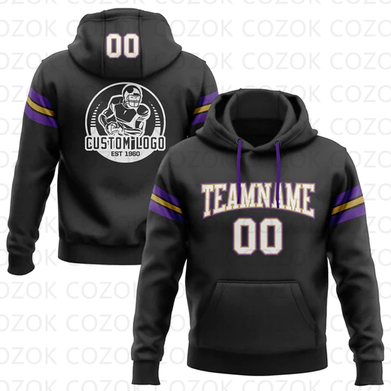 Customized Hoodies Black Red Colour Jersey 3D Printed  Unisex Pullovers Hoodie Casual Sweatshirts