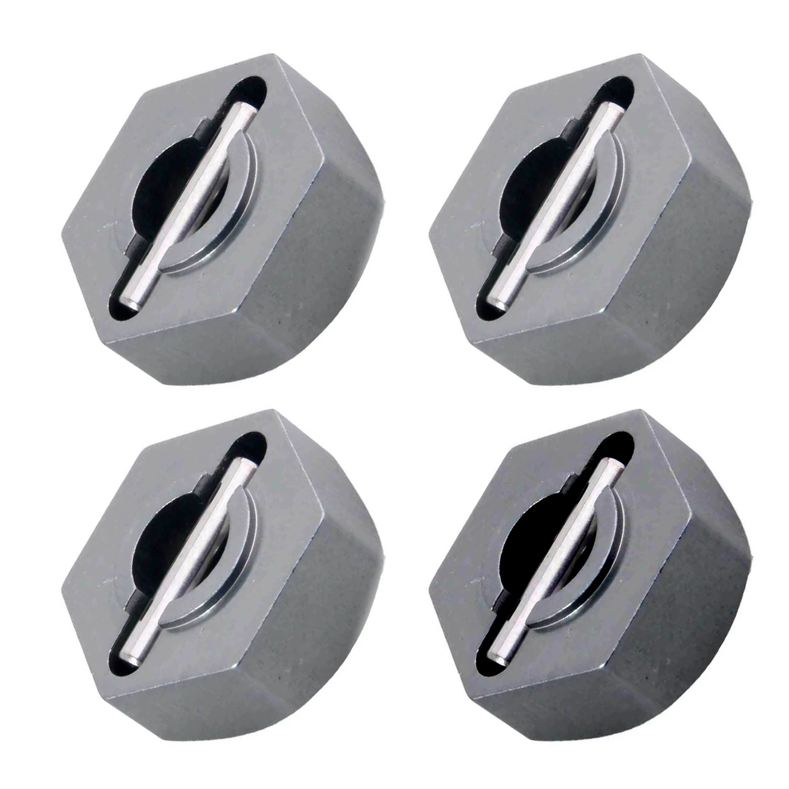 4Pcs 1/16 RC Car 12mm Upgrade Wheel Hex Hubs With Axle Pins For Traxxas 1/16 E-Revo Slash 4WD Summit VXL RC Car Accessories