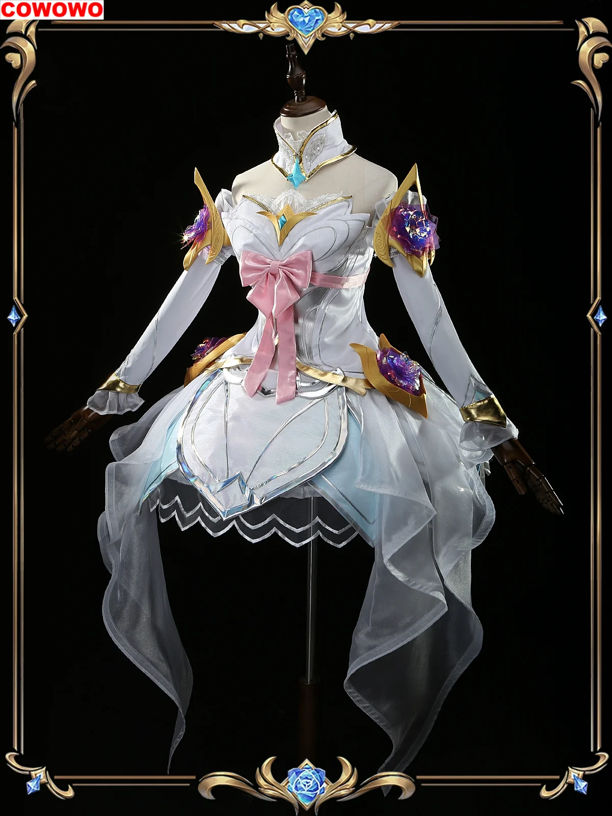 

Женское платье для косплея COWOWO Lol Seraphine, костюм для косплея, униформа для игры в искусственном стиле, одежда для ролевых игр