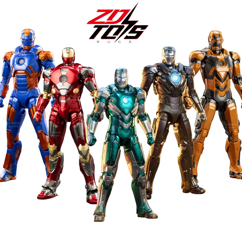 ZD Original Iron Man MK8 MK31 MK32 Piston Romeo MK10 MK19 Tiger 1/10 Armor Marvel legends Avengers Action Figure Toys Model Gift