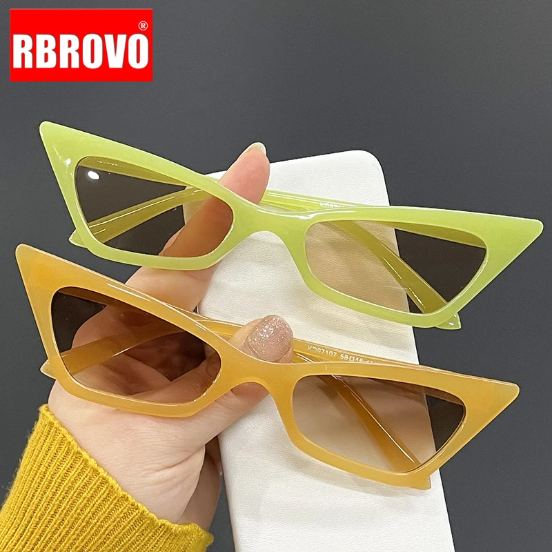 

RBROVO 2023 Cat Eye Retro Sunglasses Women Vintage Small Cateye Female Sun Glasses Fashion Brand Designer Eyewear Oculos Party