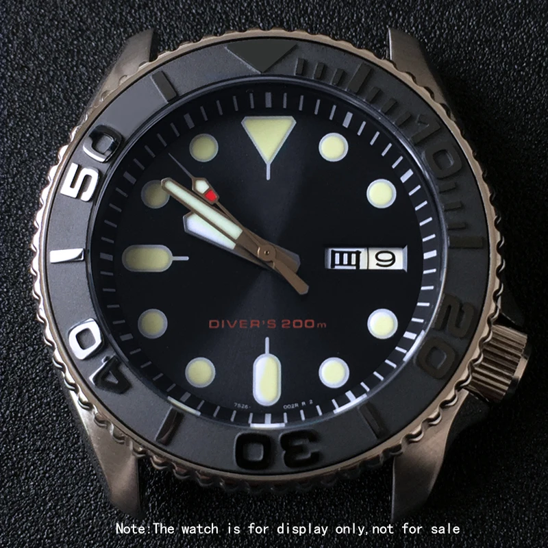SKX007 SRPD Flat Sapphire Crystal Stepped Watch Glass
