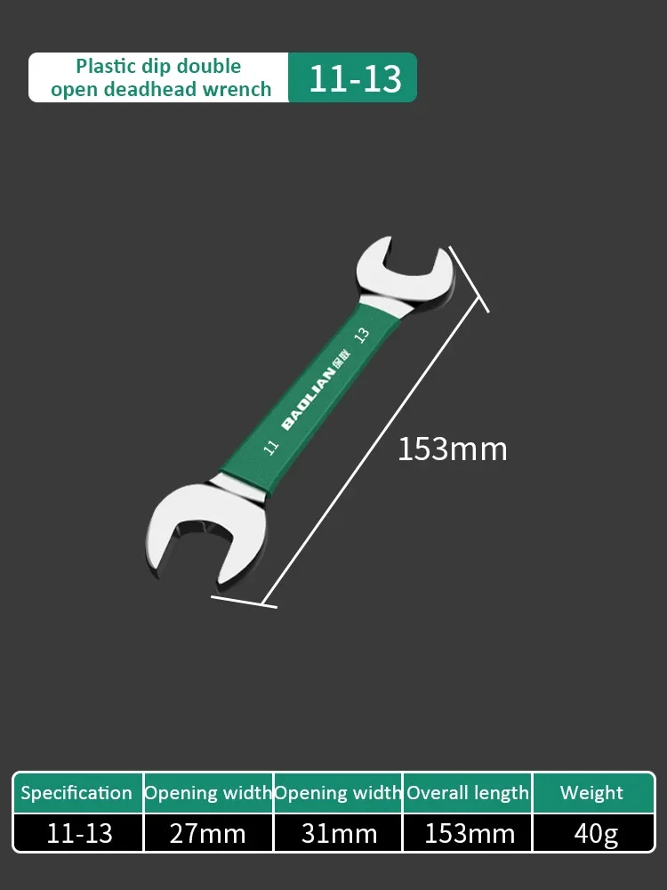 Double-Ended Open Wrench Set - Adjustable Hand Tool Kit