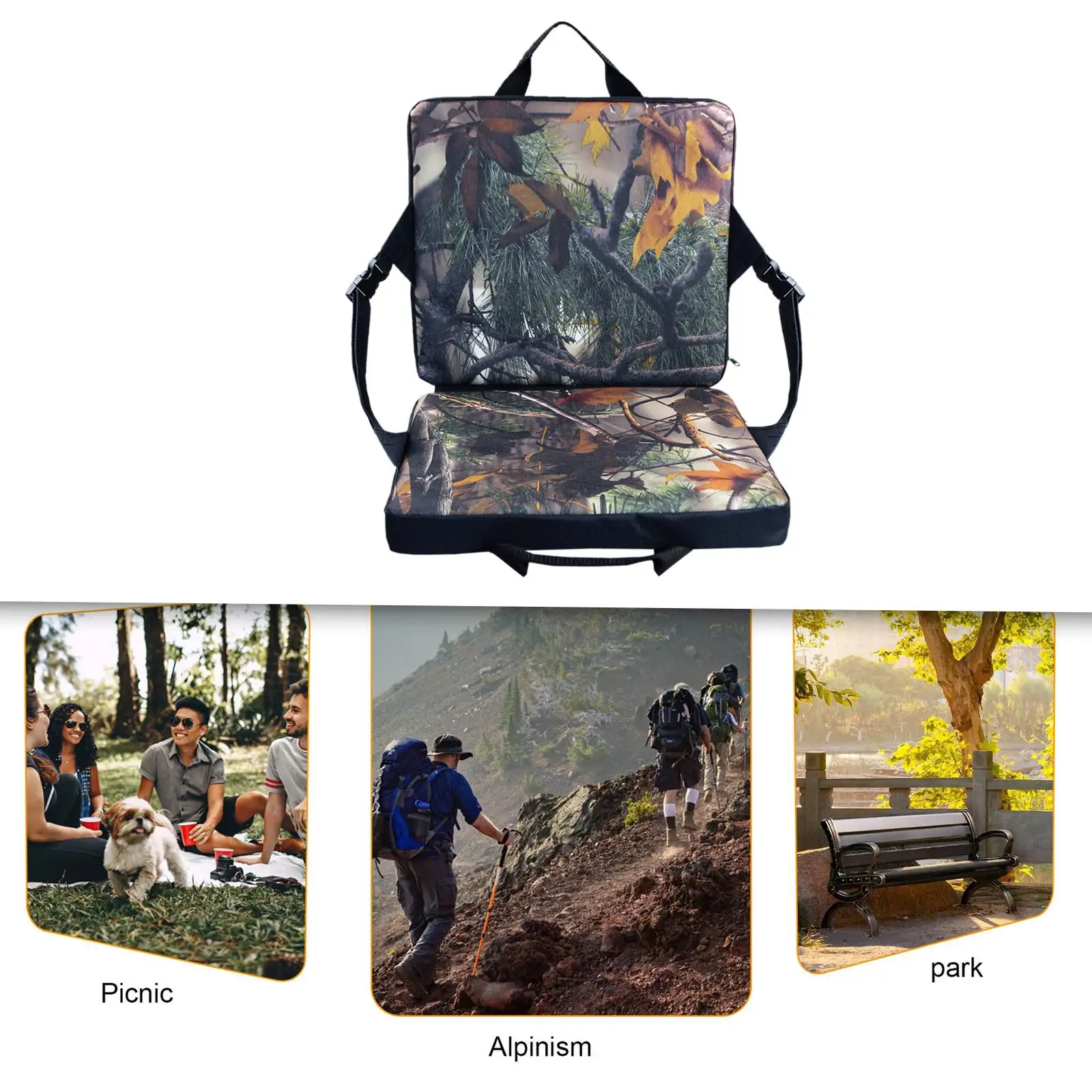 狩猟クッション - 防水 アウトドア クッション - キャンプ 釣り ピクニック ビーチ 公園 屋外レジャー用 アウトドアシートクッション |  バックストラップ付き軽量パッド入りクッション | ビーチ、ピクニック、ハイキング、スタジアム用の快適 ポータブル ハンティング ... パッド入り ハンティングクッション | ツリースタンドクッション | キャンプ 釣り ピクニック ビーチ 公園 屋外レジャー用