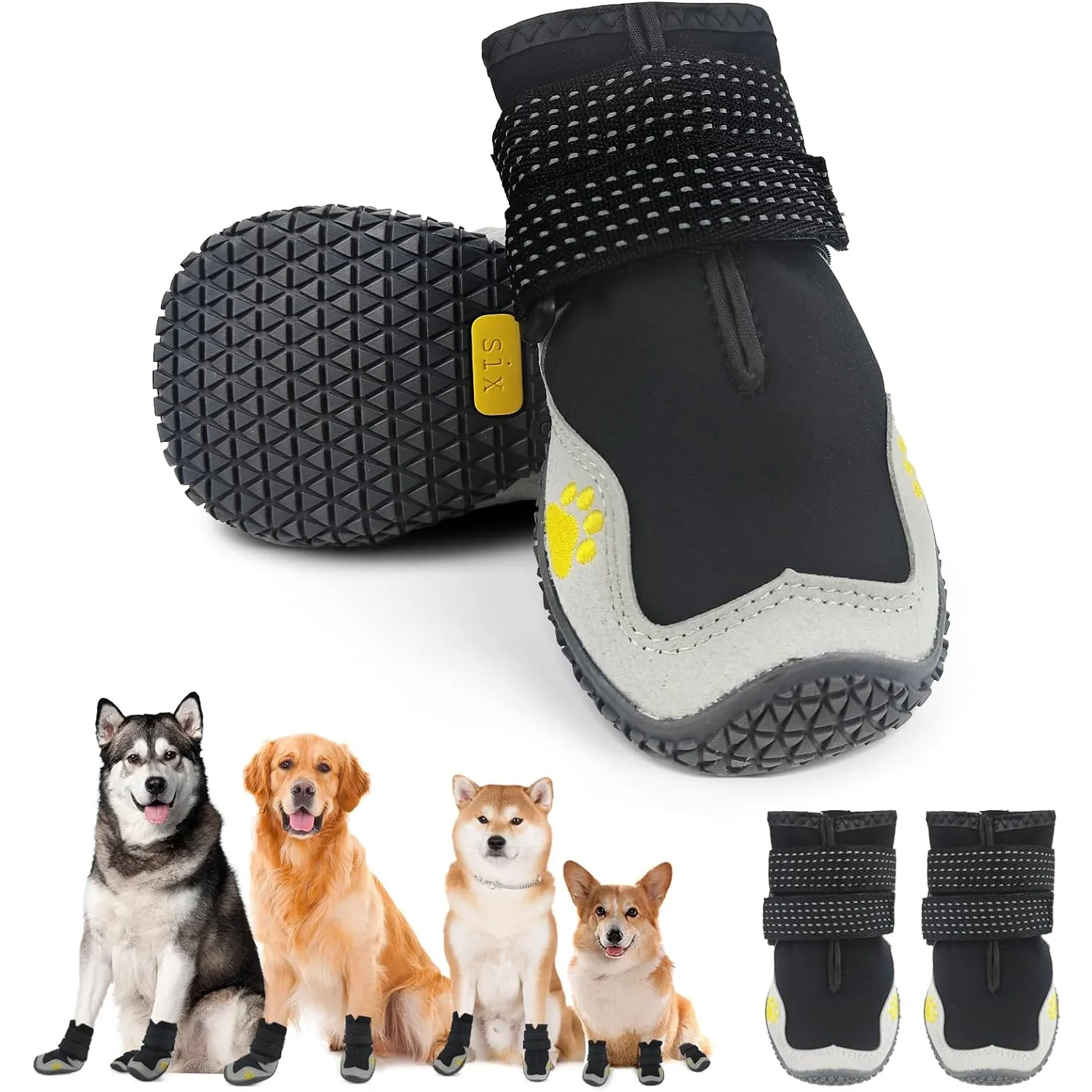 Dog Socks For Snow Waterproof Shoes For Large Dogs, Medium Dog